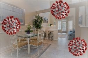 coronaviris floating in your home