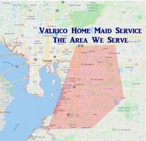 map of valrico home maid service area