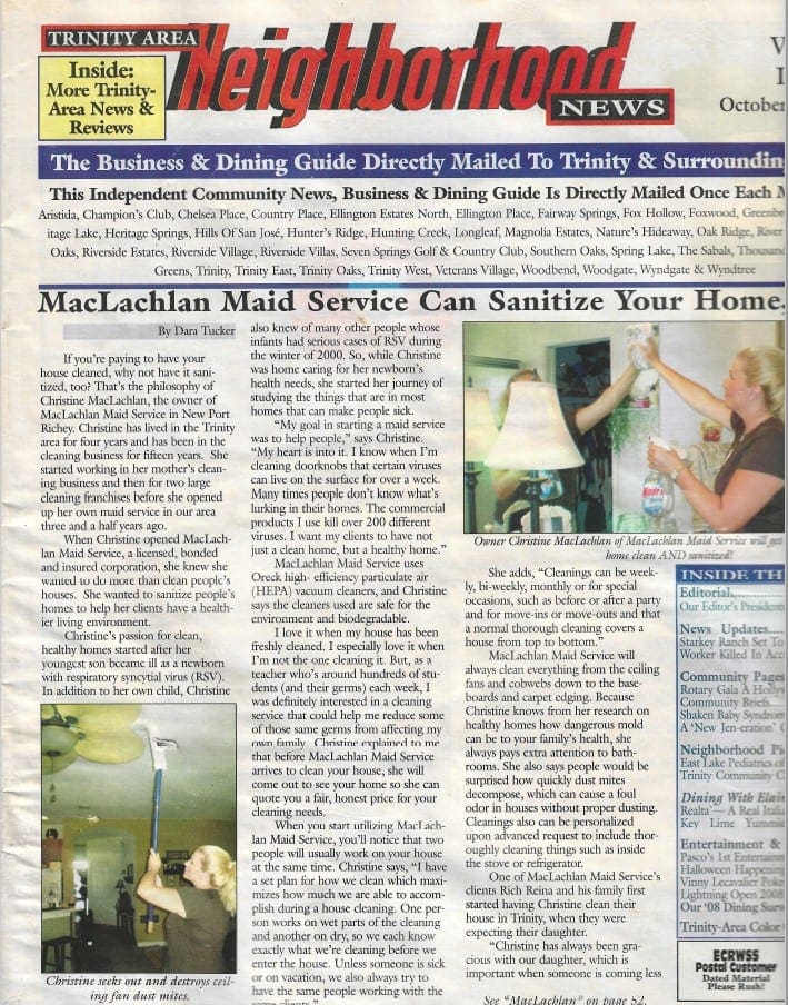 article about our maid service